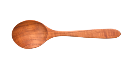  Spoon, wooden spoon on transparent png. Top view