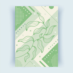 Cover with abstract shapes. Cover layouts A4 format, vertical orientation.