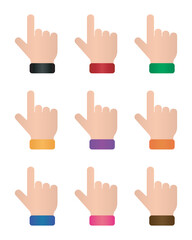 Hand Cursor Set Vector