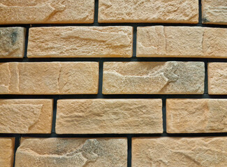 brick wall template. pattern decorative stone wall background. stone wall texture