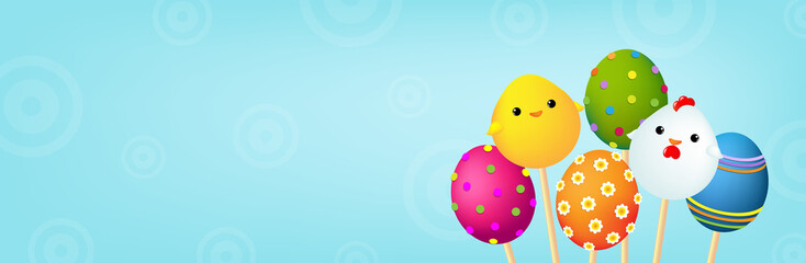 Happy Easter Card With Eggs