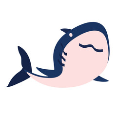 shark flat hand drawn