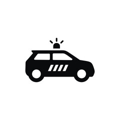 Police car icon isolated on white background
