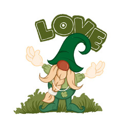 love gnome. st. patrick day