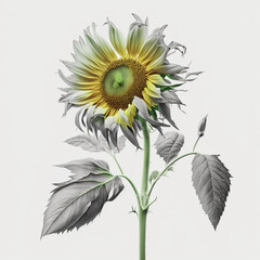 A draw of a sunflower - generated by Generative AI