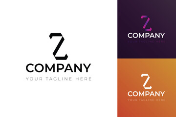 Z letter logo for business in different concept, company startup or corporation identity, logo vector for Company.