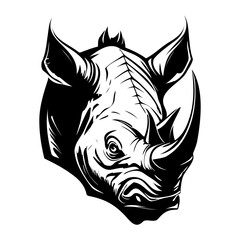 head of rhinoceros vector illustration, rhinoceros logo 