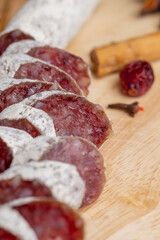 high-quality dried pork sausage with spices