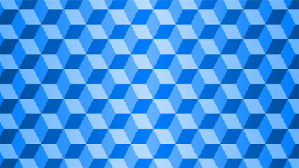 Geometric pattern of cube. Illustration of geometric pattern with blue color. Pattern of square shape for background, layout, decoration, template, texture or wallpaper in graphic design