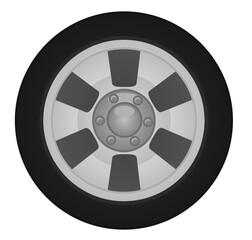 Obraz premium Car tire isolated. vector illustration
