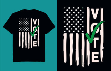 Vote american flag - t shirt design vector