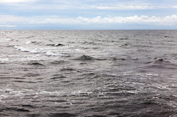 Waves on the Baltic Sea in summer