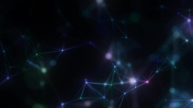 Neural nodes process information in space. Seamless loop.