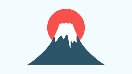 Mount Fuji vector ,symbol of Japan ,Vector illustration EPS 10 - obrazy, fototapety, plakaty