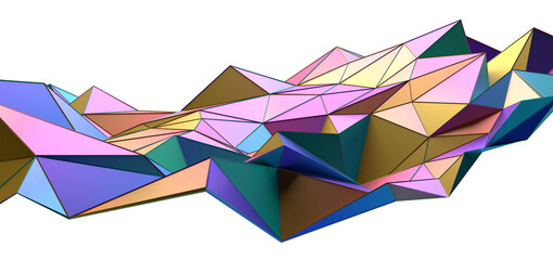 Abstract colorful structure, 3d render