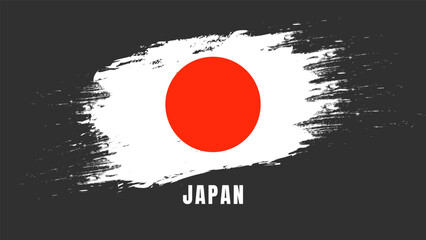 Flag of Japan on black background ,symbol of Japan ,Vector illustration EPS 10