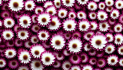 Magenta flowers pattern, Generative Ai