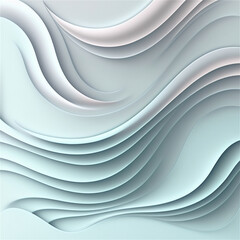 Stunning abstract watercolor waves in blue and white, with organic shapes and forms on a light clean and white background. Ai Generative