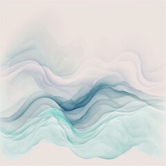 Fototapeta premium Stunning abstract watercolor waves in blue and white, with organic shapes and forms on a light clean and white background. Ai Generative