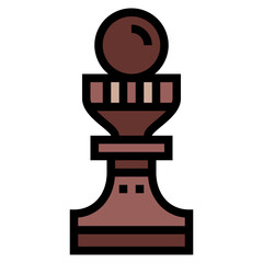 Pawn filled outline icon style