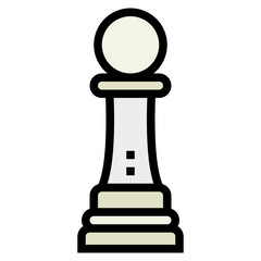 Pawn filled outline icon style