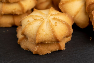 thin and crispy shortbread cookies on the table