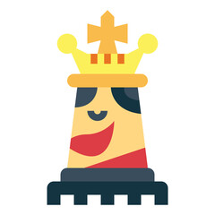 king flat icon style