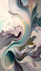Soft Pastel Swirls: A Beautiful Abstract Painting