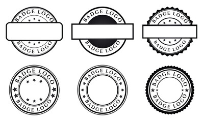 Vintage retro vector logo badges and labels. Premium quality medals set. Black badges and labels. Quality certified logo design.