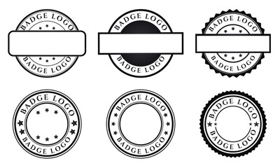 Obraz premium Vintage retro vector logo badges and labels. Premium quality medals set. Black badges and labels. Quality certified logo design.