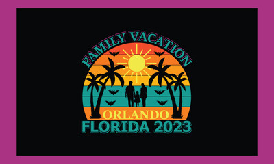Family Vacation Orlando Florida 2023 T-Shirt Design