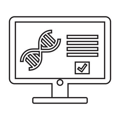 Computer, DNA , online courses icon