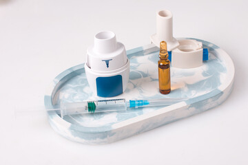 An inhaler for asthmatics. A drug that relieves respiratory spasms from seizures