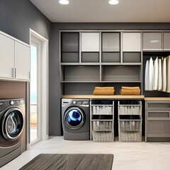 A laundry room with a washer and dryer 3_SwinIRGenerative AI