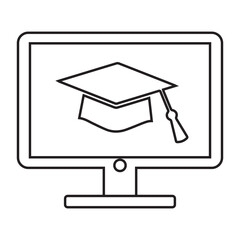 Computer, education, elearning icon