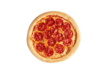 Spicy Diavola Pizza with Pepperoni, Hot and Savory Diavola Pizza, Fiery Diavola Pizza with Mozzarella, Delicious Diavola Pizza with Chili Peppers, Authentic Italian Diavola Pizza Delight