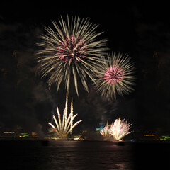 Fireworks at Hudson River, Newyork, 4th july celebration