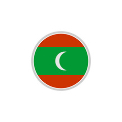 Maldives flags icon set, Maldives independence day icon set vector sign symbol