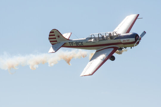 Yakolev Yak 52 airplane in the air