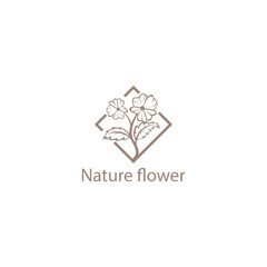 natural flower plant illustration logo abstract vector illustration design