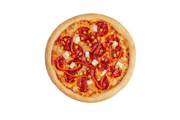 spicy pepperoni pizza with mozzarella cheese delicious homemade pepperoni pizza recipe Italian-style pepperoni pizza with herbs pepperoni pizza with red pepper flakes