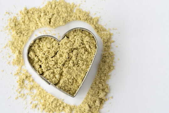 Wasabi Powder in a Heart Shape