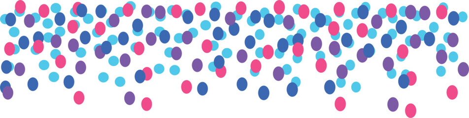 Round confetti template. Festive decoration 