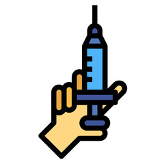 vaccine filled outline icon style