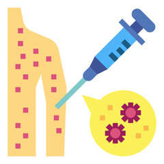 smallpox flat icon style