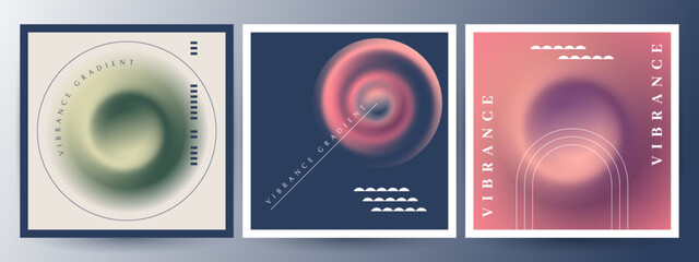 Trendy minimalistic square art templates. Abstract blended design. Suitable for social media, flyer mobile apps, banners design bundle.