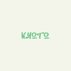 KYOTO CITY vector typography, one of the cities in Japan, for T-shirt design