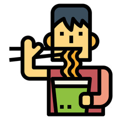 eat filled outline icon style