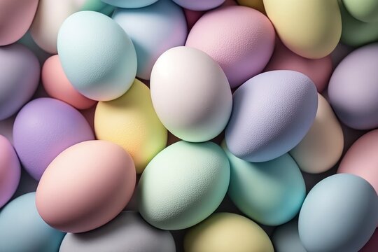 easter eggs background, generative ai