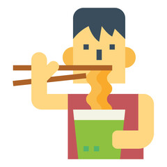 eat flat icon style